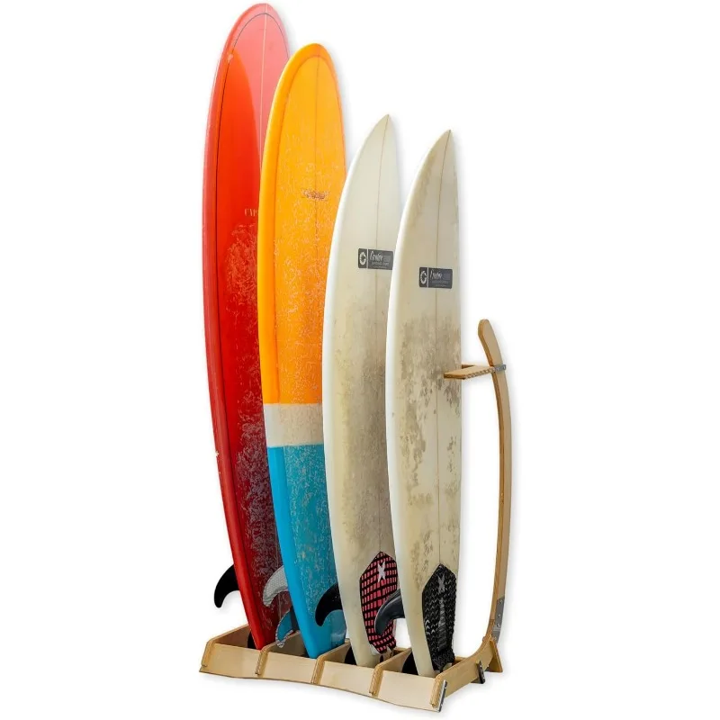 

StoreYourBoard Freestanding Surfboard Rack, Indoor Display Stand Shortboard and Longboard Organizer, Holds 150 lbs