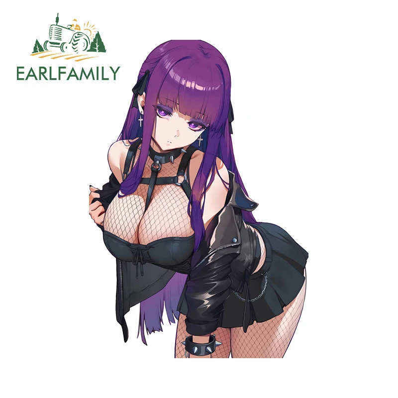 

EARLFAMILY Gothic Anime Fern Car Stickers And Decals Popular Anime Item Scooter Skateboard Decals 3D Scratch-Proof Car Goods