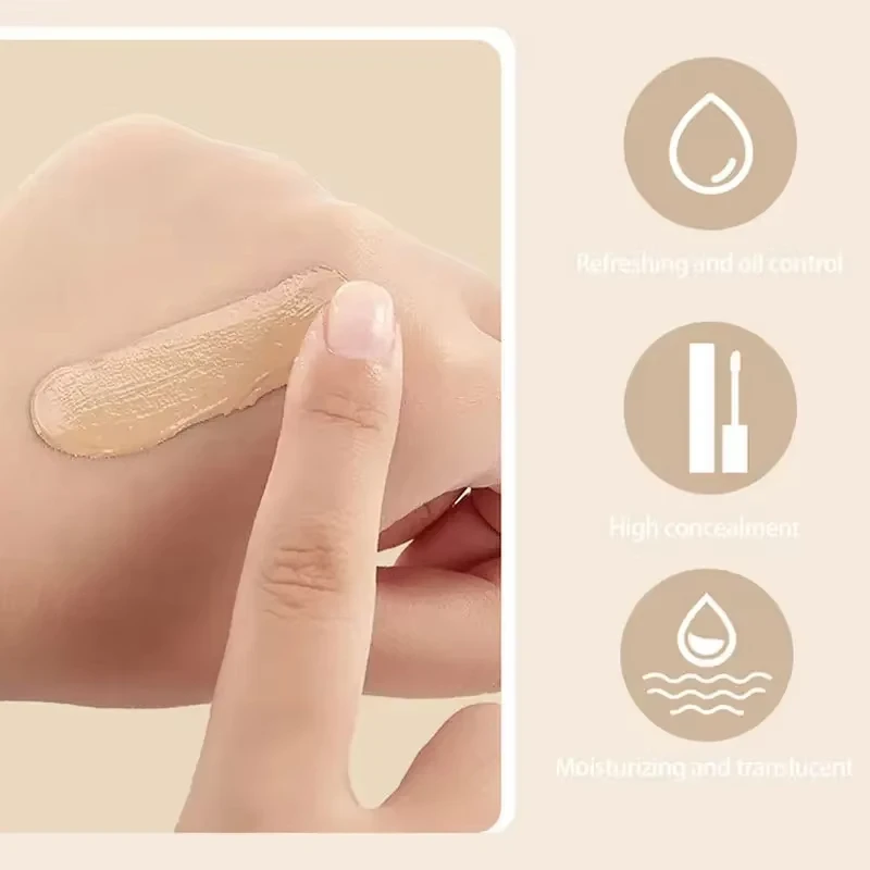 Correttore liquido opaco ad alta copertura impermeabile controllo dell'olio idratante correttore a lunga durata trucco professionale per il viso
