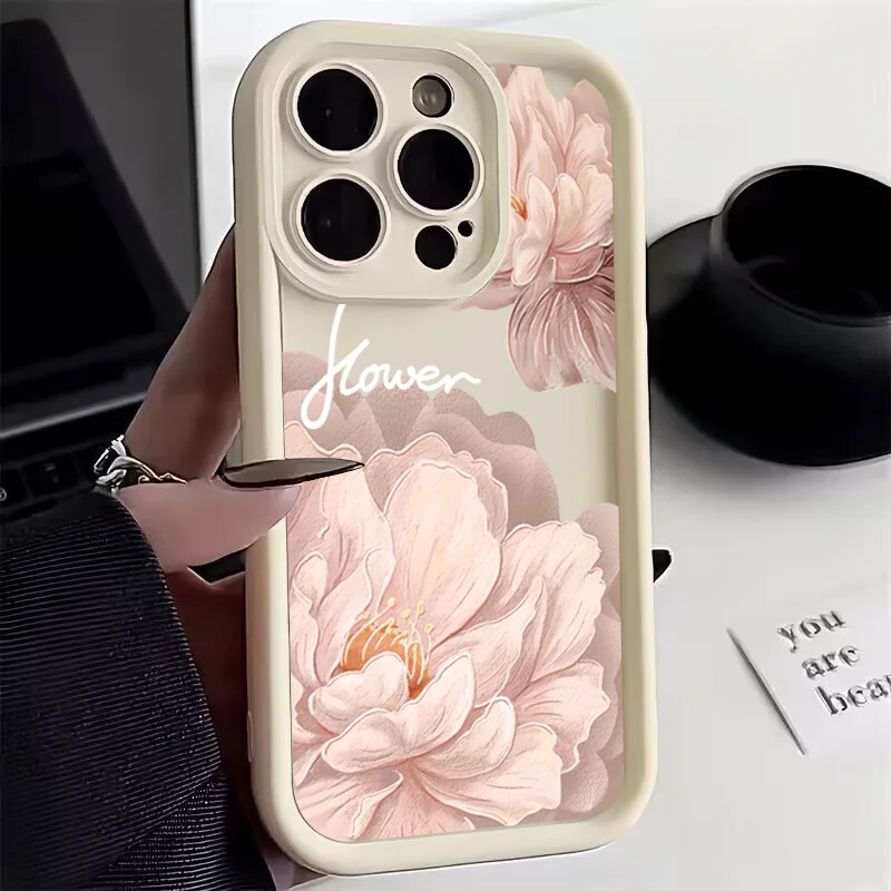 Case For Samsung Galaxy A56 A55 A54 A53 A36 A35 A34 A25 Beautiful Flower Silicone Cover For S25 S24 S23 S22 S21 Ultra Plus FE 5G