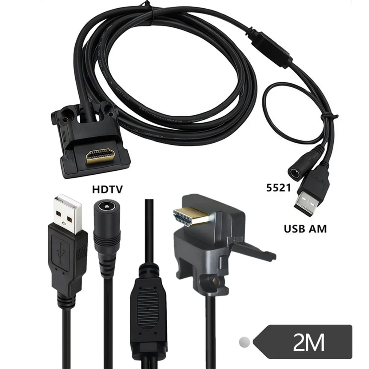 【BRILLIANT】Cabo USB de 2M para Terminal de Cartão de Crédito Ingenico IPP3320 IPP350 ISS250 296100039 USB2.0 AM 5512 para HDTV