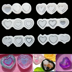 Small Bar Shaker Filling DIY Resin Heart Shakers Charms Epoxy Resin Jewelry Accessories Pendant Molds Handmade