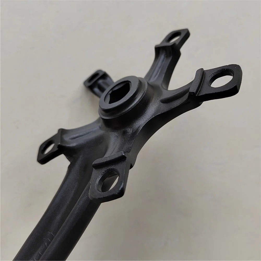 Square Hole Road Bicycle Crank Folding Bike Parts MTB Crankset Black 5 Blots 170mm 165mm 110BCD