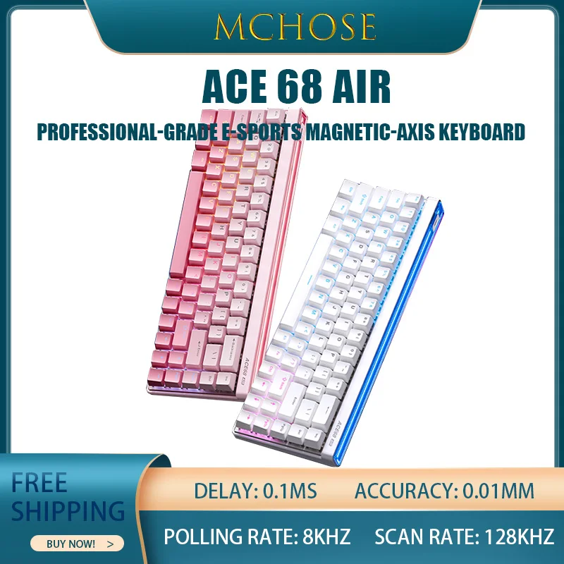 

Mchose Ace 68 Air Floating Magnetic Axis Mechanical Keyboard Tournament-Level E-Sports Keyboard Low Latency High-Performance
