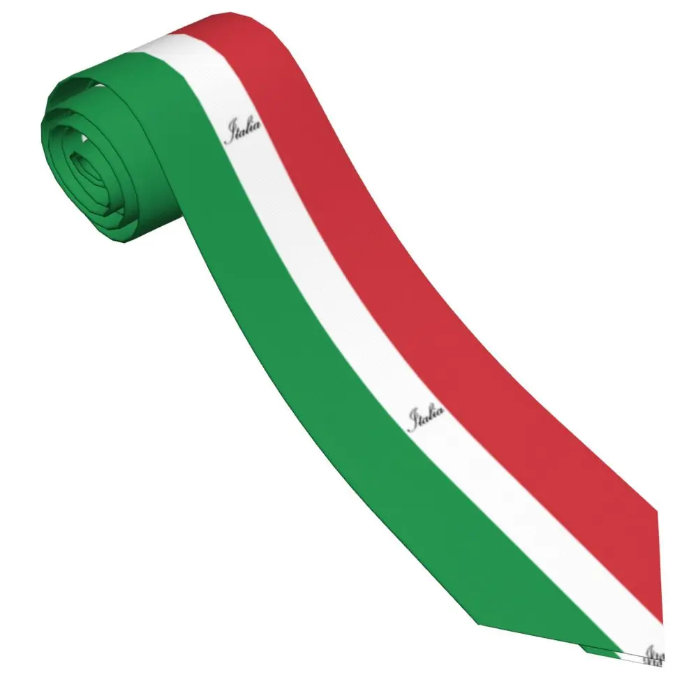 Italian Flag Of Italy Italia Necktie Men Casual Polyester 8 cm Wide Neck Tie for Men Daily Wear Wedding Accessories