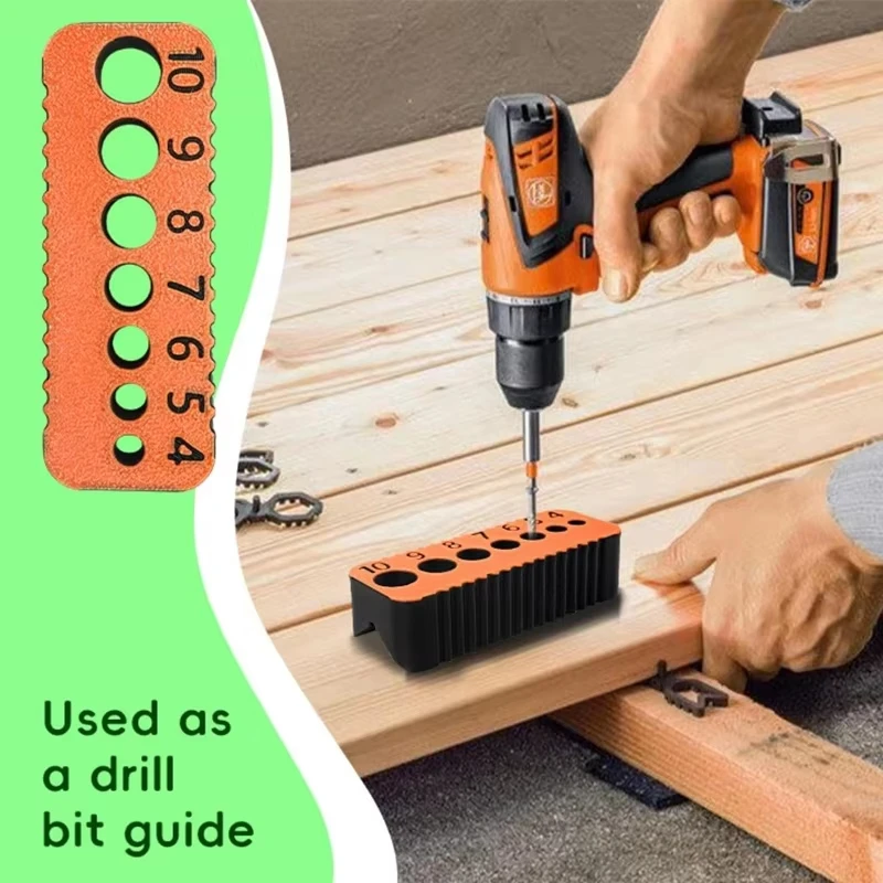 Drill guide, suitable for drilling guide tools for 4mm-10mm drills, DIY drilling fixture, multi-functional auxiliary tool.