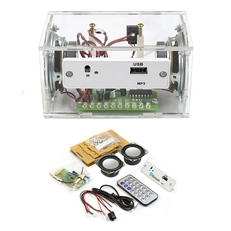 

【Clearance Sale】2X DIY Electronic Kit Bluetooth Speaker Music Spectrum Soldering Practice LED Flash Display Soldering Project Pr