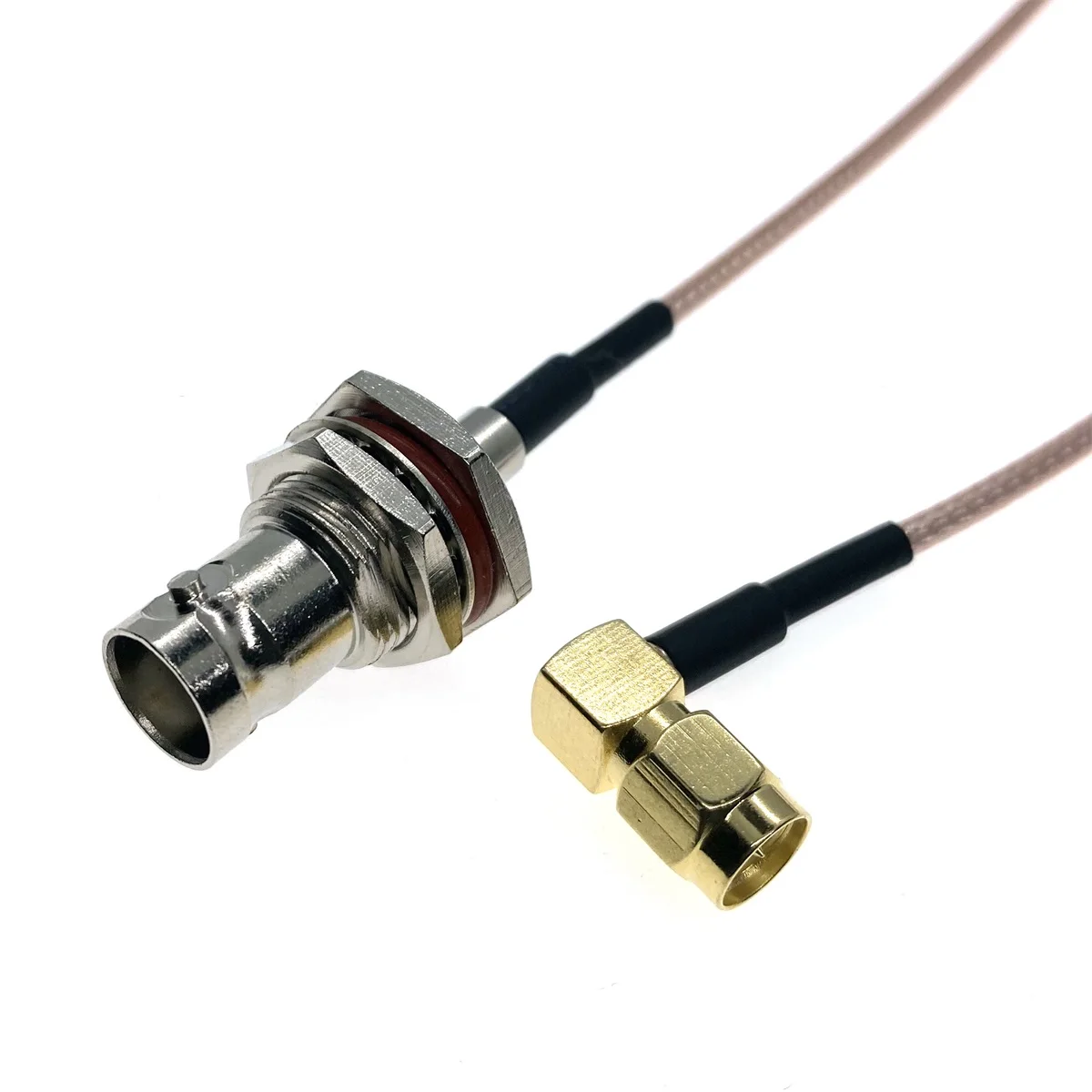 RG316 SMA MALE Right Angle to BNC Female Bulkhead Connector 50Ohm Low Loss Jumper Coax RF Cable