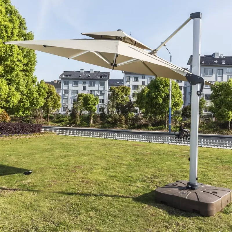 

Modern Aluminum Heavy Outdoor Parasol Umbrella for Hotel & Park Use Outdoor Furniture 3.5x3.5m 260g Polyester