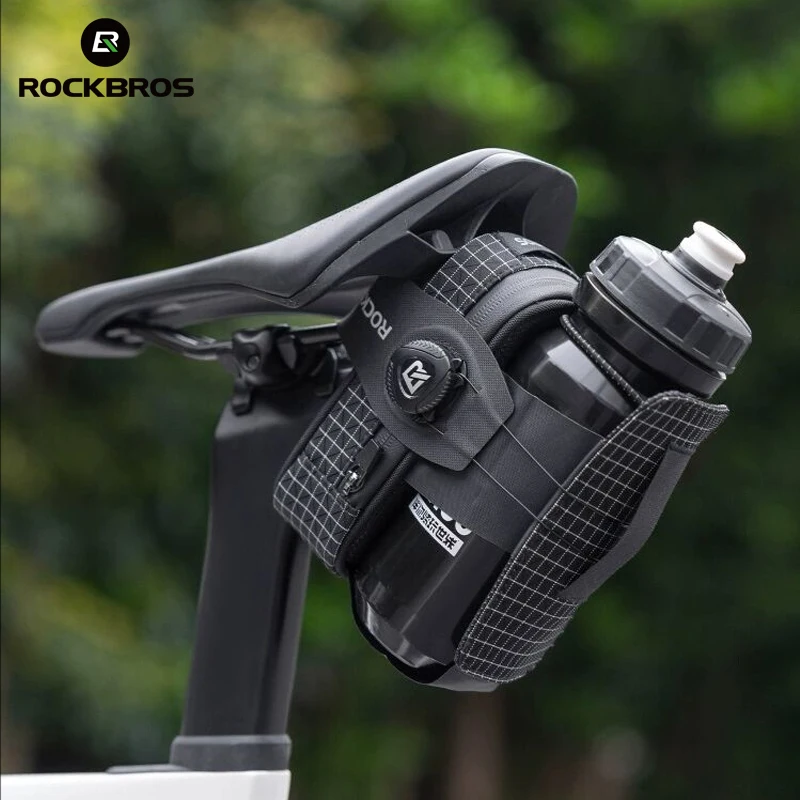 

ROCKBROS Велосипедная седельная сумка Мини Водонепроницаемая велосипедная сумка для хранения хвоста Портативная ручка Самоблокирующиеся велосипедные сумки MTB Дорожная седельная сумка