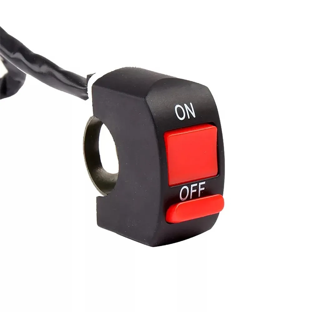 Universal Motorcycle Handlebar Flameout Switch ON OFF Power Button for Moto Motor ATV Bike DC12V/10A Black