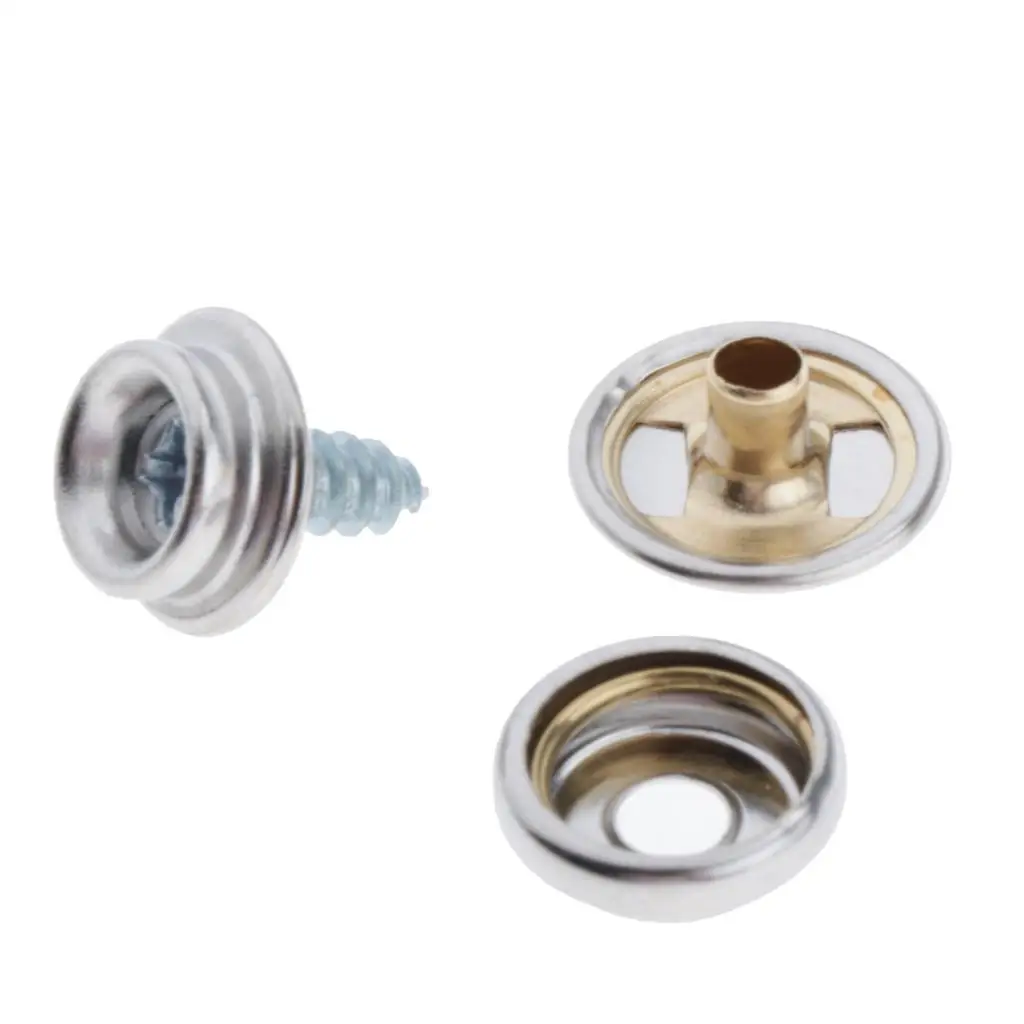 

Canvas Snap Button Screw Stud Fittings Copper Marine Fastener Kit for Boat Cover Upholstery Sewing and Trailer Accessories