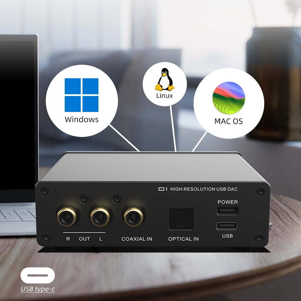 SMSL D1 DAC Audio tingkat awal Didukung oleh Chip DAC BD34352EKV Baru dengan Kesederhanaan USB Plug-and-Play