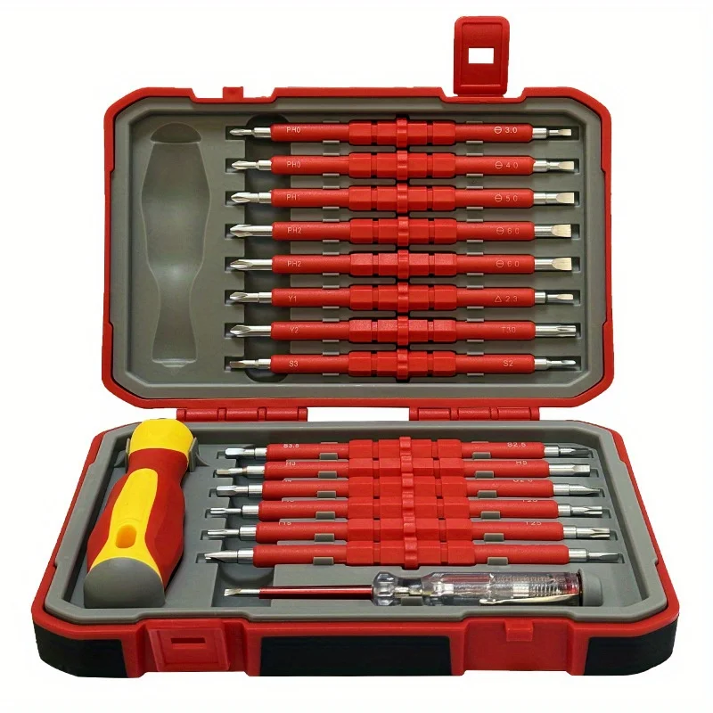 

29-in-1 Multi-Function Screwdriver Set, Phillips/Square Head, Precision Repair Tool for Home/Electronic/Automotive Maintenance