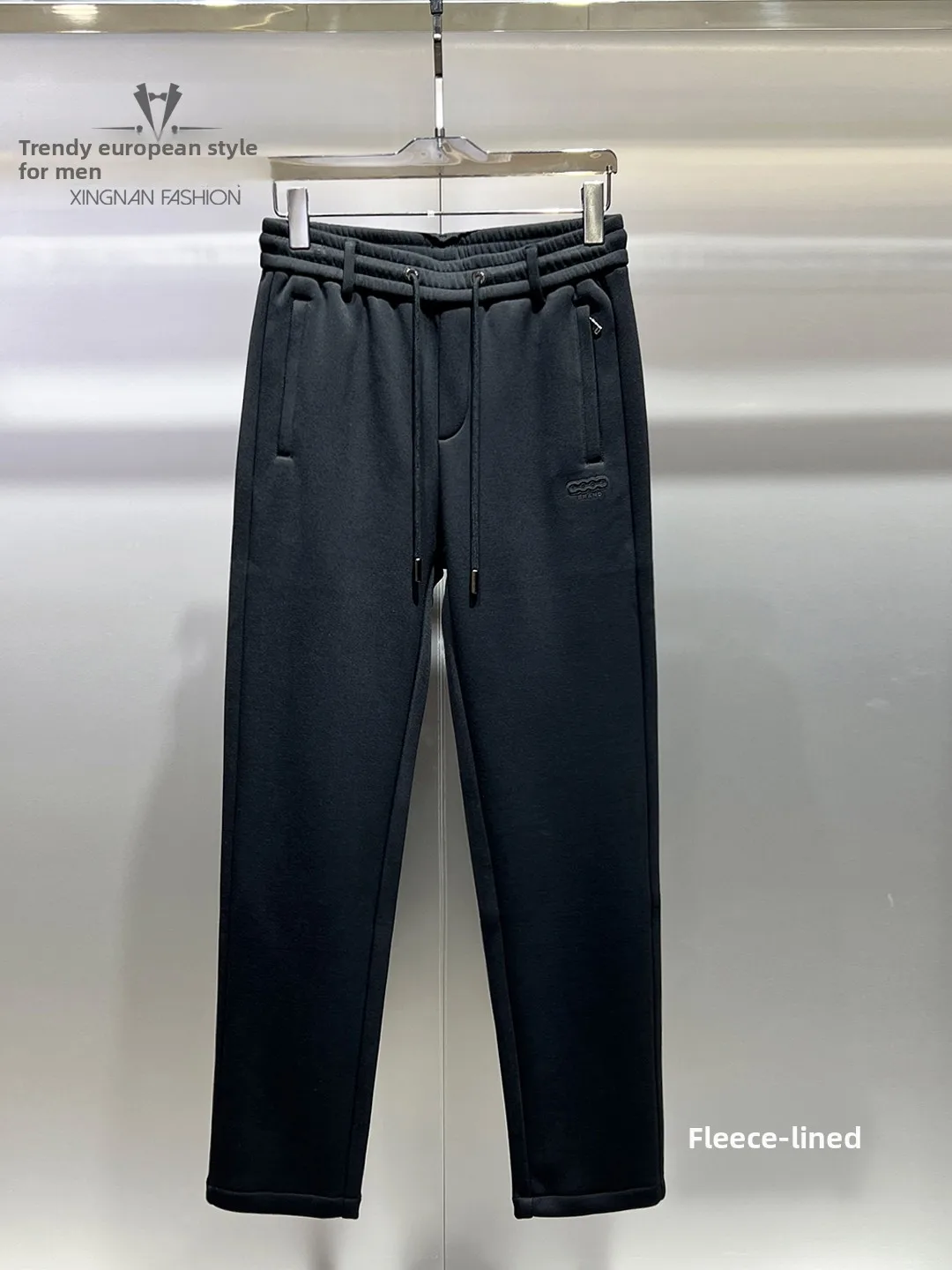 

Men's Fce Lined Casual Pants Thiened Comfortable Winter Commute Sports Trousers Straight Leg Pants Simple Matchings