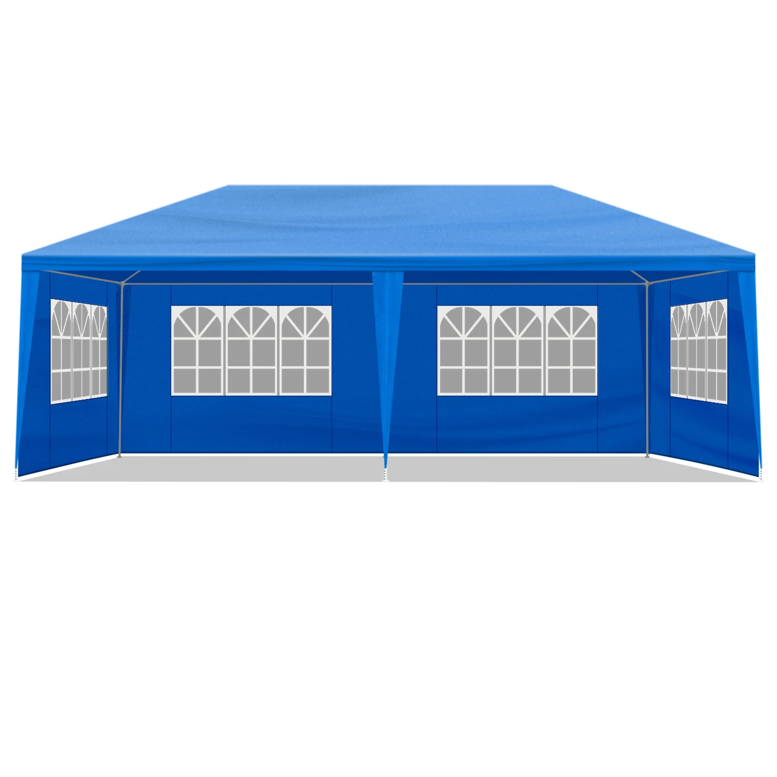 10'x20' Outdoor Party Tent with 6 Removable Sidewalls, Waterproof Canopy Patio Wedding Gazebo, Blue