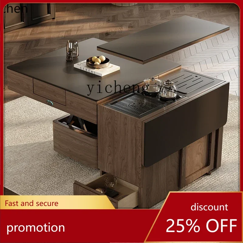 

ZML Mahjong Table Lifting Coffee Table Folding Dining Tea Edge Table Dual-purpose