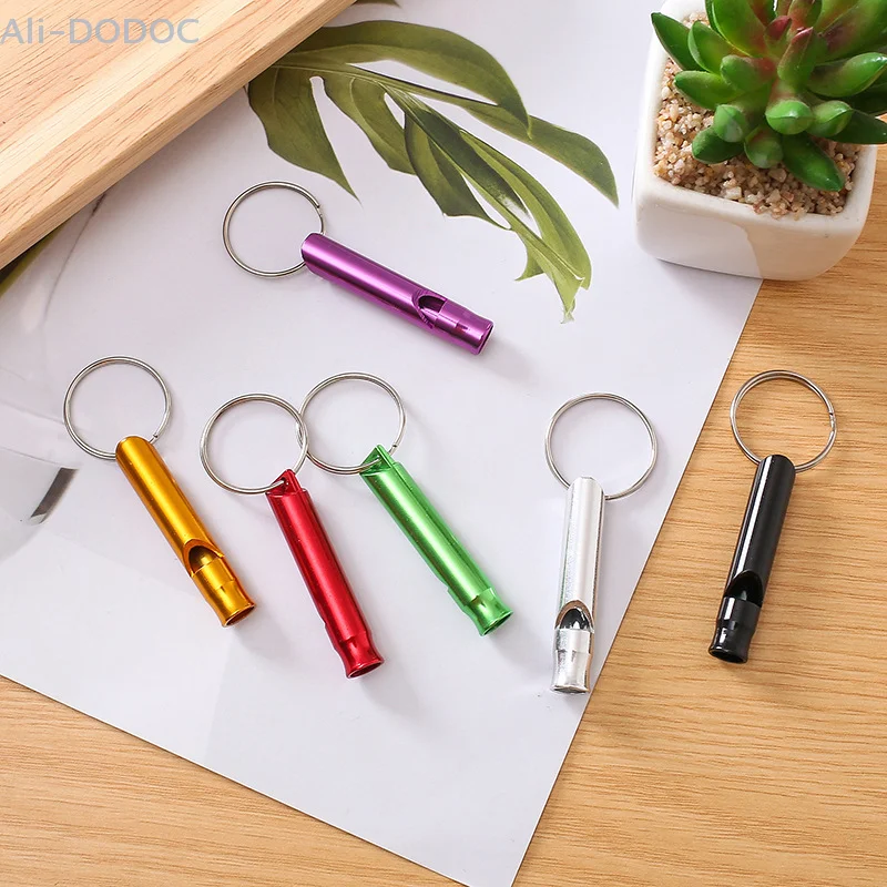 

Multifunctional Aluminum Emergency Survival Whistle Keychain For Camping Hiking Outdoor Tools Training Whistle