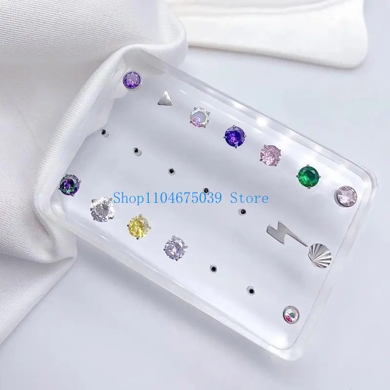 

5asd Multifuntional Acrylic Stand Piercing Jewelry Holder Piercings Showcase Stand Display Holder for Rings and Earrings