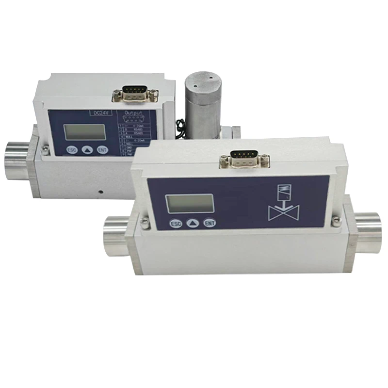 Compressed Air Flow Controller High Precision Thermal Digital Air Mass Flow Meter High Accuracy RS485 Gas Flow Meter 0-300L/min