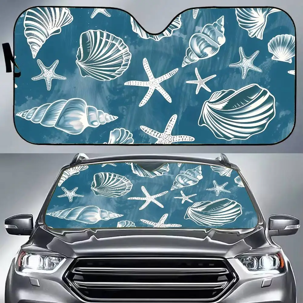 

Синий S-образный звезды, автомобильный солнцезащитный козырек, летнее ветровое стекло, складная защита от ультрафиолета, теплоблокирующий чехол на лобовое стекло