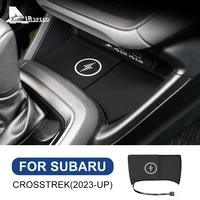 Cargador inalámbrico de coche para Subaru Crosstrek Impreza 2024 2025 para Iphone soporte de carga de PVC para teléfono móvil inalámbrico 15W RHD LHD