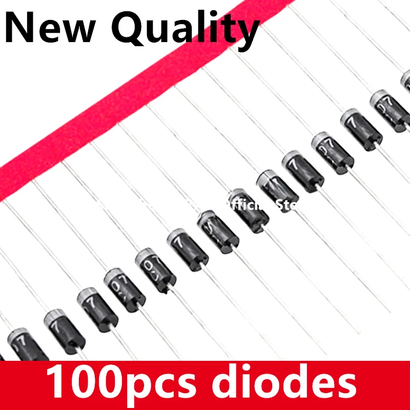 100PCS/New 1N4007 4007 1A 1000V DO-41 High quality Rectifier Diode IN4007 1n4007