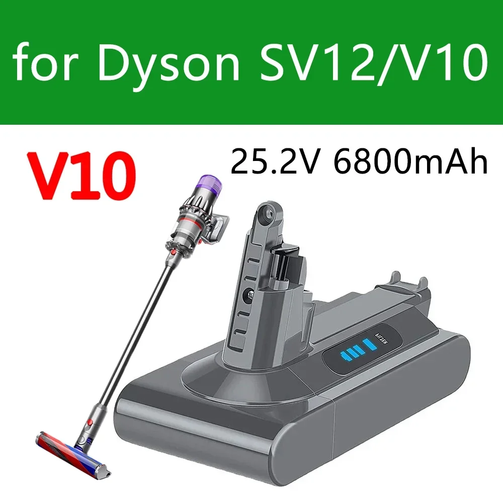 Dla Dyson bateria V10 SV12 6800mAh 100Wh wymienna bateria dla Dyson V10 Absolute Fluffy cyclone SV12