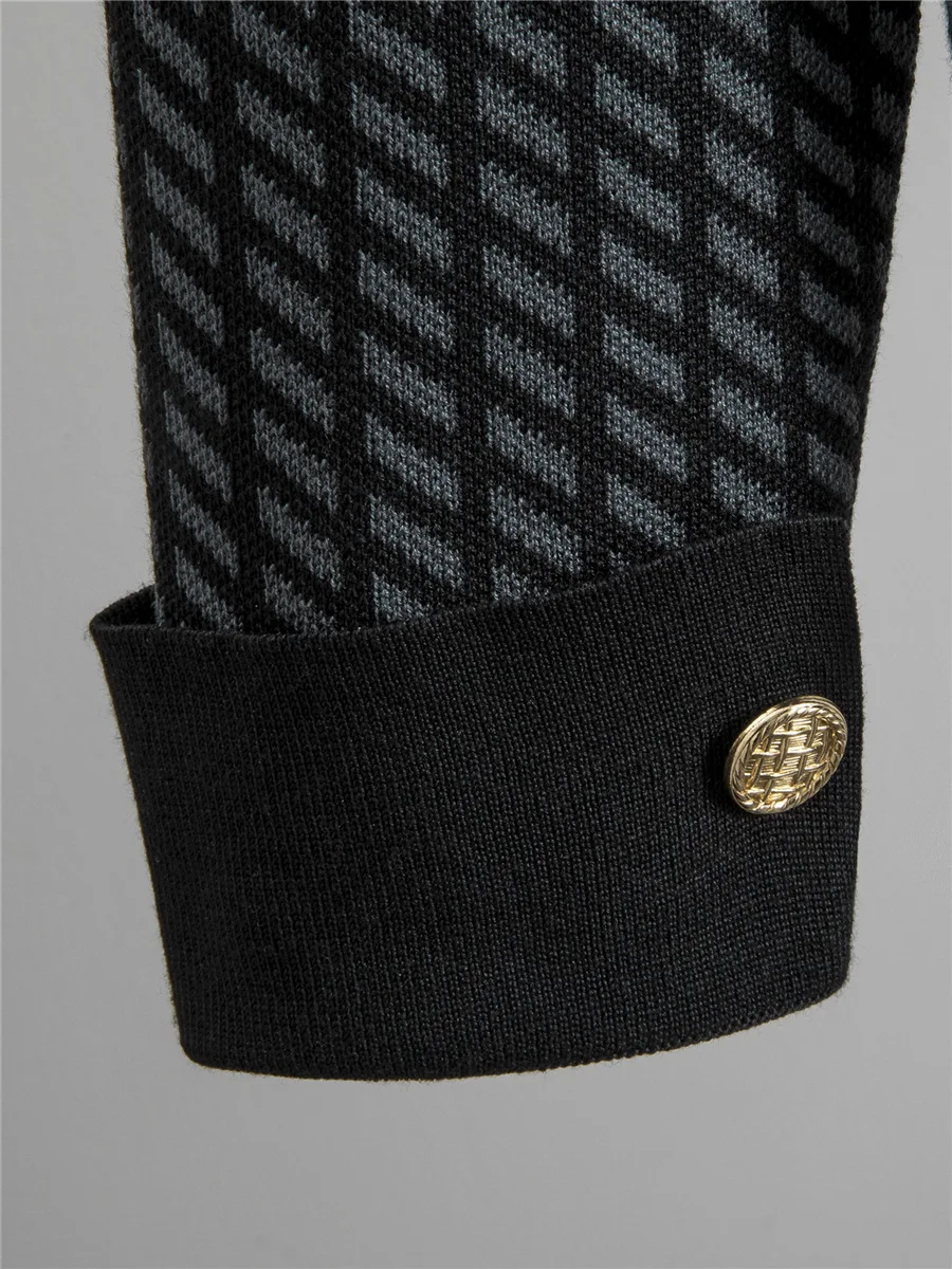 الكورية تصميم محبوك 2 قطعة مجموعات أنيقة بولو الرقبة تريكو سترة سترة القمم Conjuntos عالية الخصر بنطال ذو قصة أرجل واسعة الزي