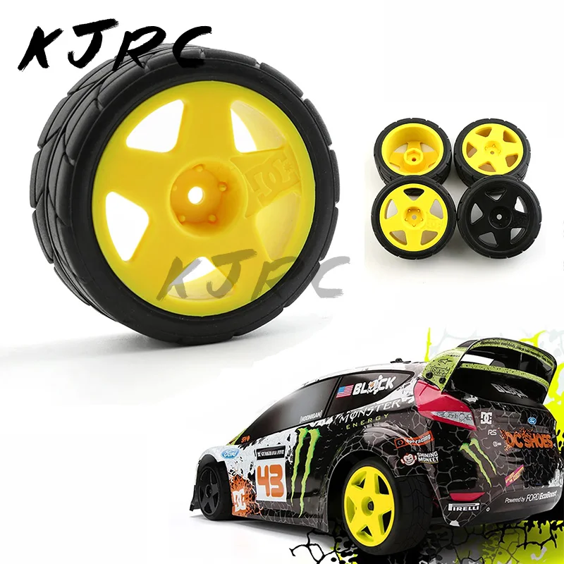 1/10 4PCS 65mm Hard Drift Tire RC Drift Car On Road Touring Racing Car Tyre Wheel for Tamiya TT01 TT02 XV01 PTG-2 Kyosho HPI HSP