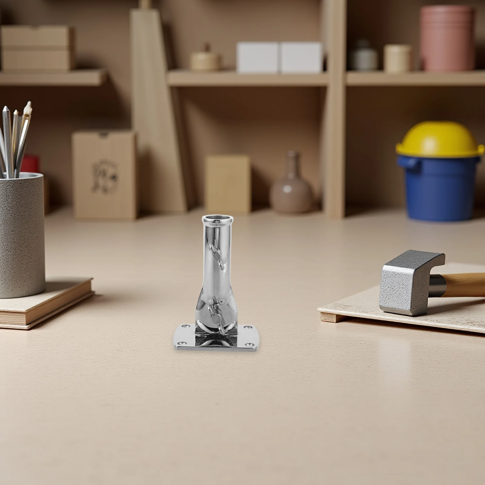 

1 Inch Stainless Steel Heavy Duty Flagpole Bracket Adjustable Flag Mount for Outside House Deck Flagpole Support Base