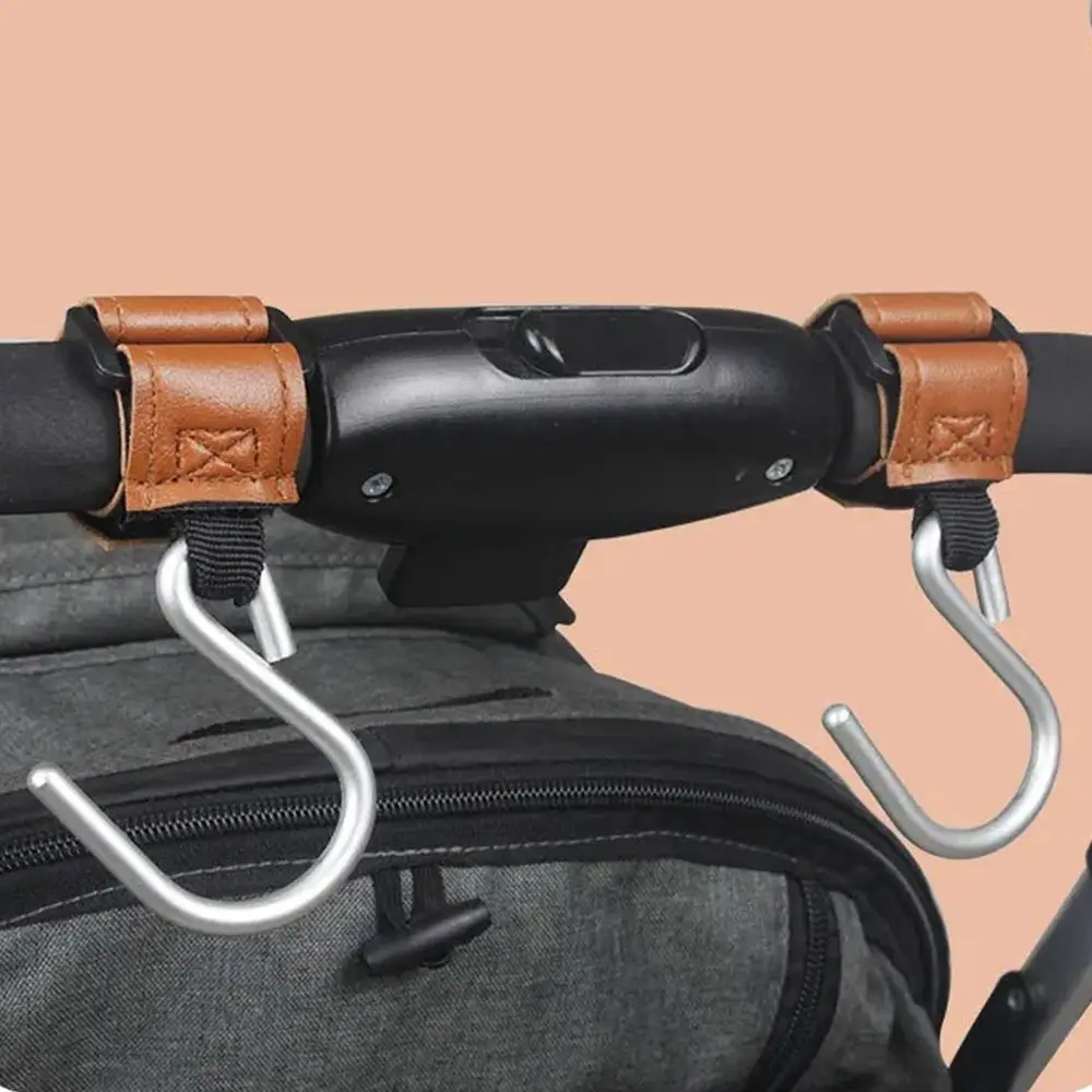 Picture 3: S Shape Baby Stroller Hooks Solid Color Cart Organizer Hanging Hook Stroller Accessories Cartoon Stroller Accessories Bicycle