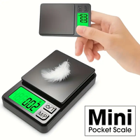 Mini Pocket Scale 500g 200g 1000g 0.01g LCD Digital Gram Food Jewelry Ounces Grains 1000g 0.1g Scale with Backlit