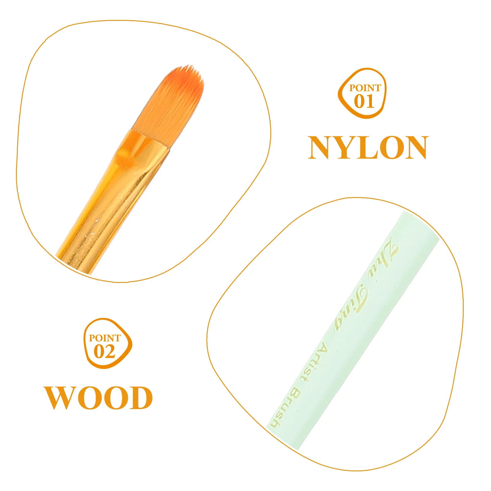 

Professional Paint Brush Set Nylon Bristles Watercolor Oil Acrylic Portable Light Green Student Art Supplies Painting Brushes