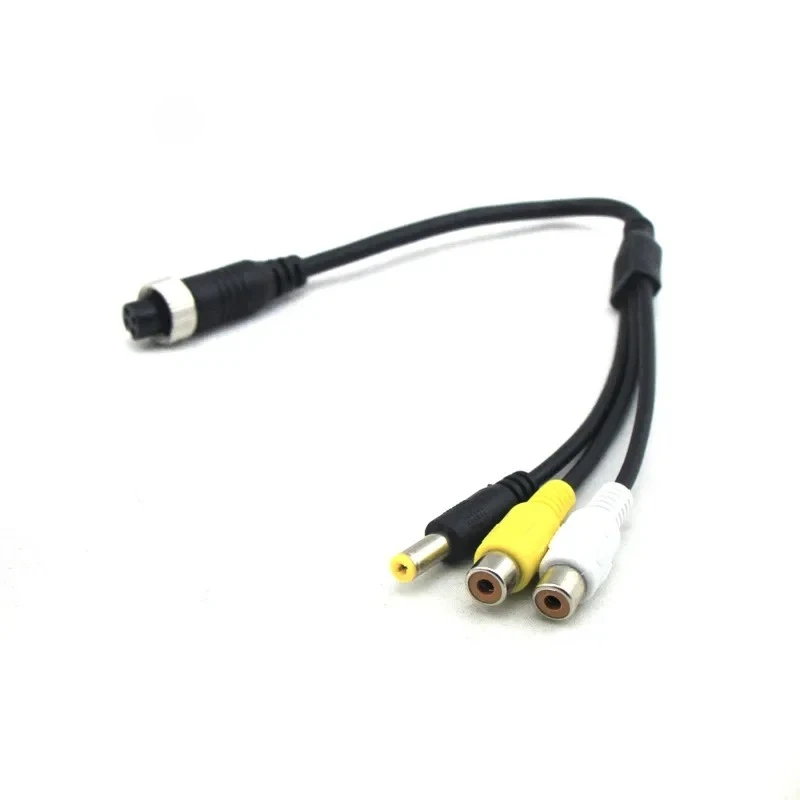 10pcs/lot 4P to BNC/DC Adapter Cable AV/DC Adapter Cable 4pin Aviation Head to Audio/Video Power Extension Cable