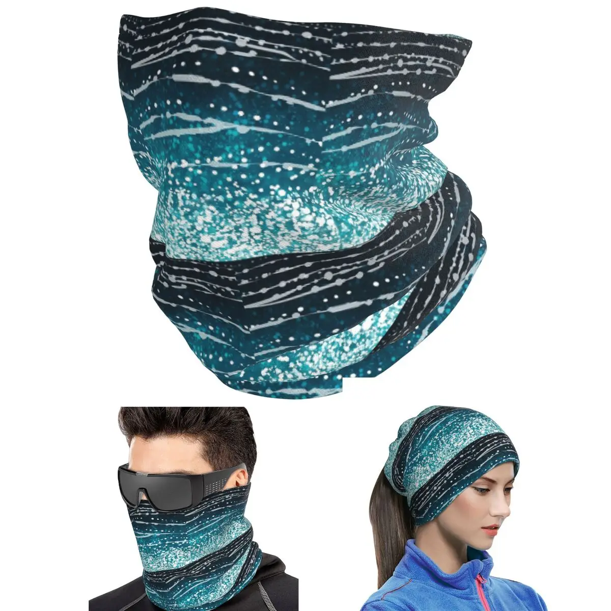 Whale Shark Pattern Bandana Neck Gaiter Printed Wrap Mask Scarf Multifunction Headwear Unisex Adult Washable