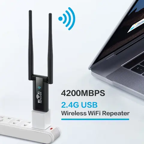 4200Mbps 2.4G USB 무선 WiFi 리피터 익스텐더 라우터 WiFi 리피터 액세스 포인트 신호 증폭기 부스터