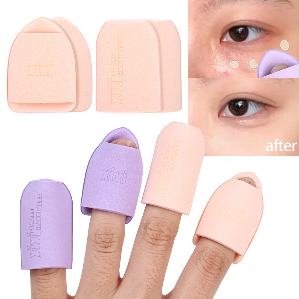 

Dry and Wet Finger Puff Set Makeup Mini Sponge Foundation Air Cushion Powder Face Concealer BB Cream Cosmetic Applicator Tools