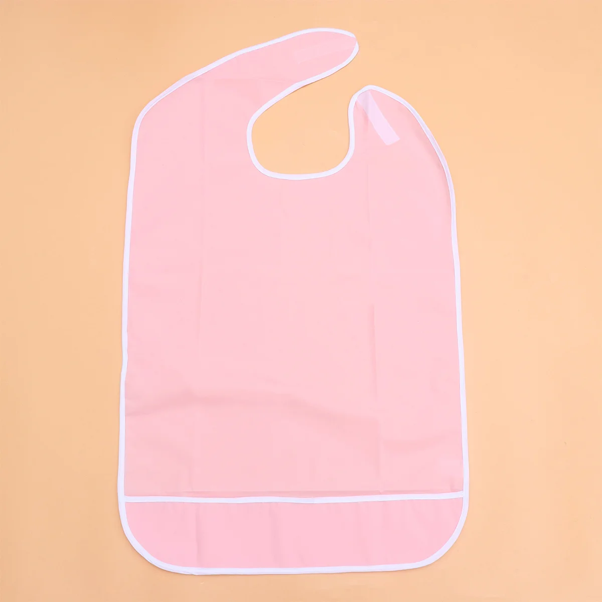 

Waterproof Adults Bib 50x80cm Pink PVC Cotton Material Drool Proof Eating Bib for Elderly Soft Skin Friendly Fashion Design