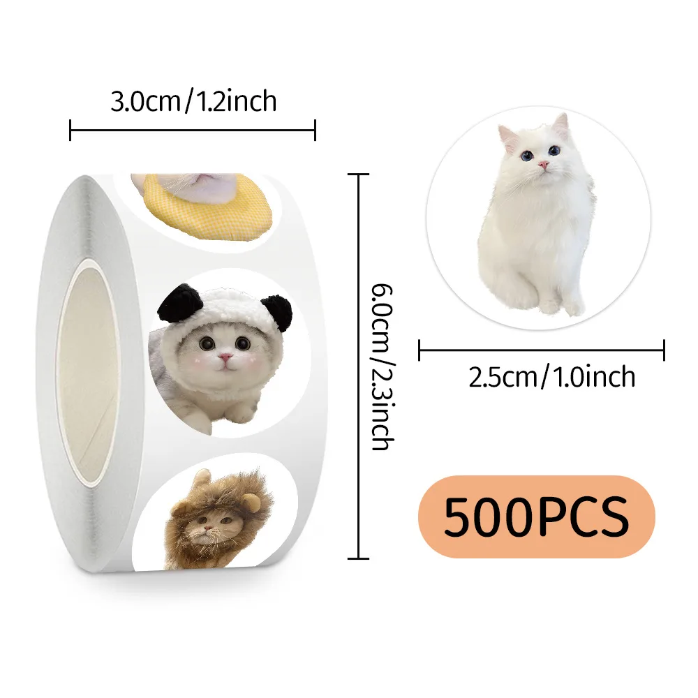 500 teile/Rolle Nette Tier Katze Meme Graffiti Aufkleber DIY Dekoration Handy Fall Notebook Wasser Flasche Skateboard Spielen Geschenke