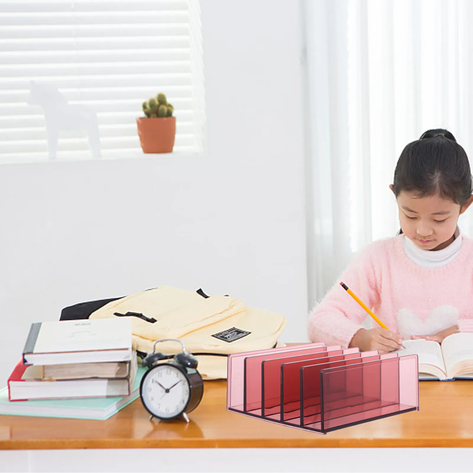 

Вертикальная подставка для книг, прочный настольный органайзер для книг, офисная подставка для хранения документов на рабочем столе