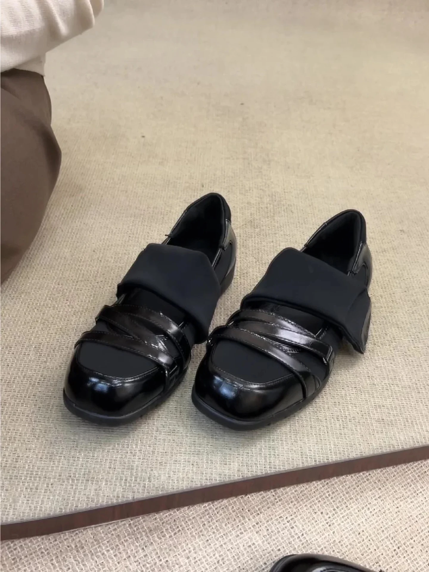 leather-ballet-flats-sporty-style-soft-surface-small-audience-design-summer-new-arrival-casual-round-toe-anti-slip-rubber-sole