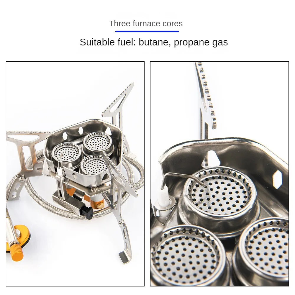 6800W Camping Tourist Burner Big Power Gas Stove Cookware Portable Furnace Picnic Barbecue Tourism Supplies Outdoor recreation