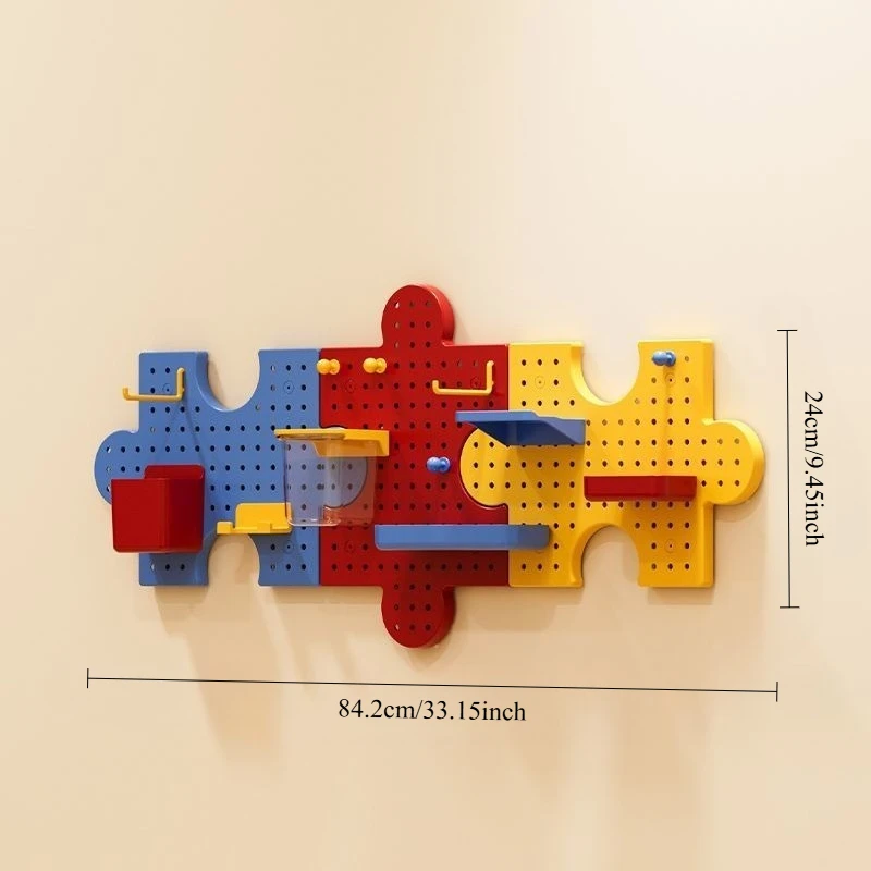 

Dopamine Pegboard Wall Organizer, Colorful DIY Display Rack for Jewelry & Accessories, Trendy Decor Bathroom Organizer