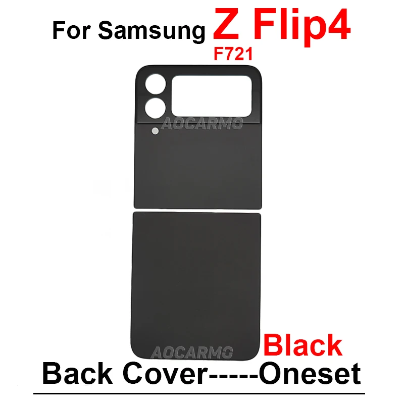 For Samsung Galaxy Z Flip4 Back Top And Bottom Frame Cover Panel Rear Housing SM-F721 Repair Replacement Parts