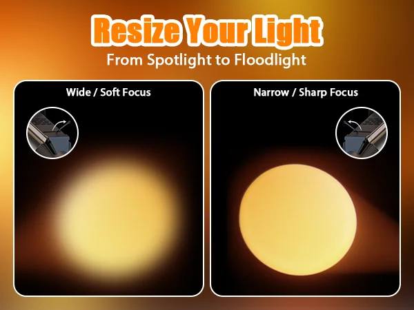 U'King 2PCS 100W COB Spotlight Cool/Warm White LED Profile Light DMX512 Manual Focus Stage Light Strobe Effect for DJ Wedding