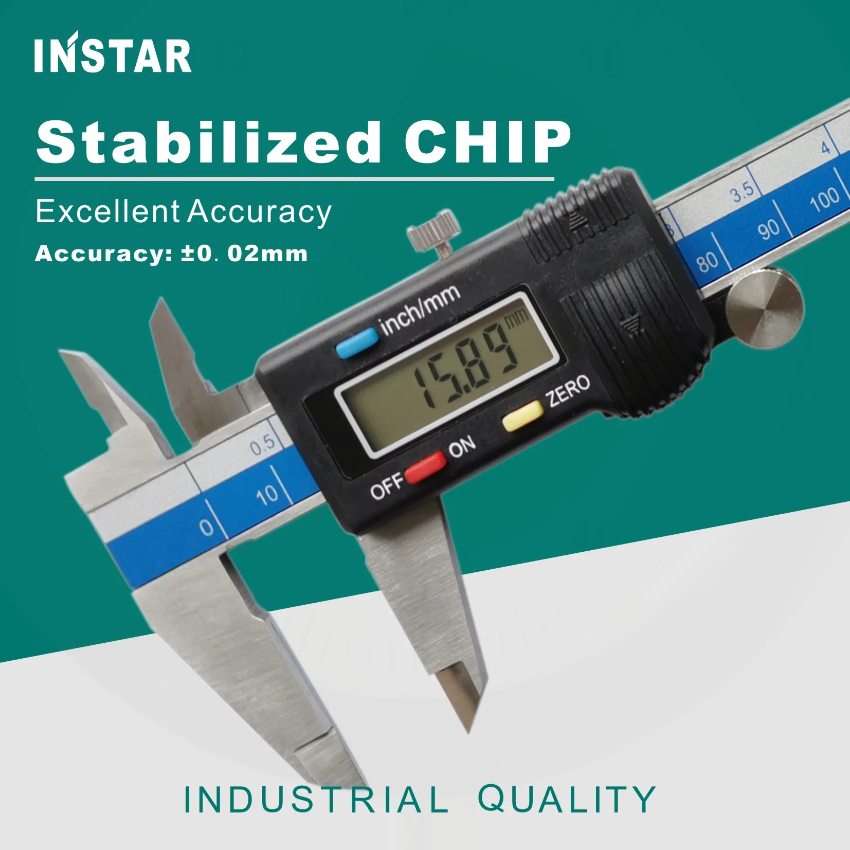 

INSTAR Digital Caliper 3 Buttons 0-150mm x 0.01mm Stainless Steel Stabilized Chip Industrial Quality DIN Grade
