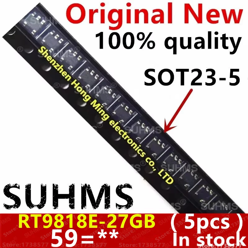 (5piece)100% New RT9818E-27GB RT9818E 59=... sot23-5