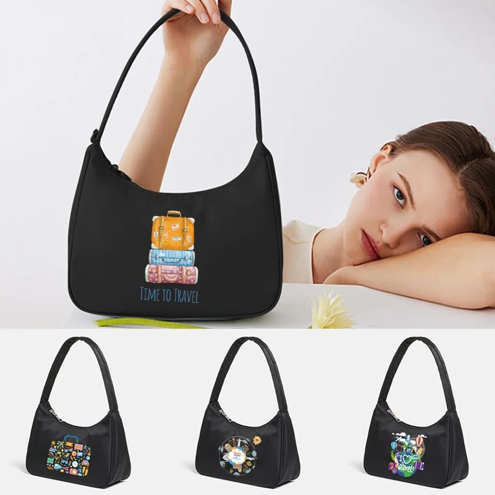 

Fashion Underarm Bags Ladies Shoulder Bags 2022New Casual Handbag Purses Harajuku Shoulder Hobo Bags Organizer Travel Print