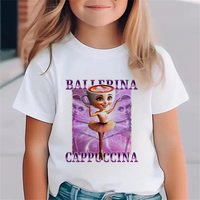 Italian Brainrot Boy Girl T-shirt Tung Tung Tung Sahur Kids Summer Clothing
